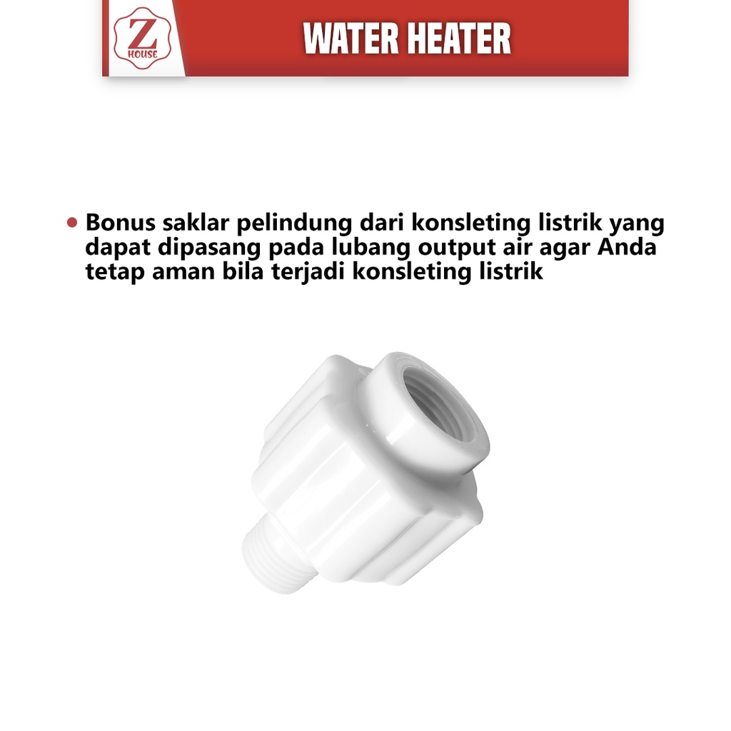 Water Heater Electric Instant Todaax Pemanas Air Digital Listrik Instan Komplit Pemanas Air Mandi Pemanas Air Kamar Mandi Penghangat Air Kamar Mandi Warna Merah/Biru