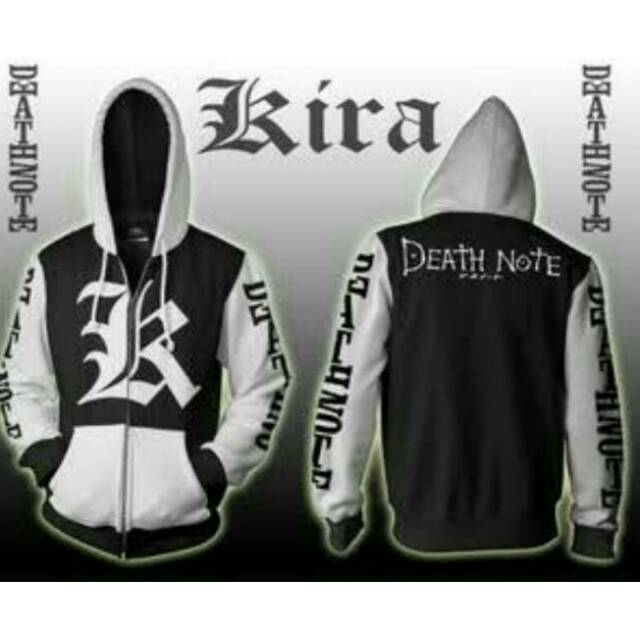 jaket death note kira hitam putih