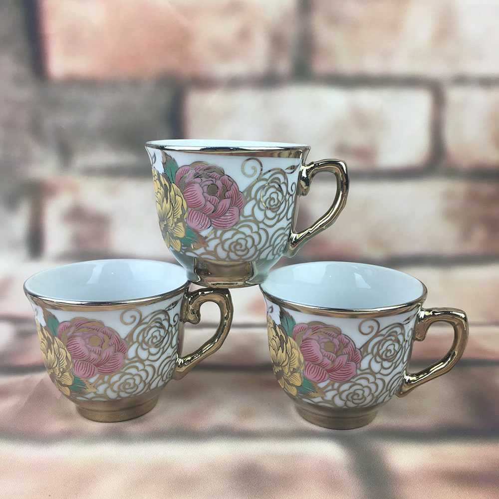 Cangkir Keramik Set 6 in 1 European Style / Gelas Cangkir Mug Keramik Kopi Teh Tea Air 1 Set Unik Couple Lucu Antik Jepang Korea Mini Kecil Murah / Tea Pot Keramik Set Elegant Chinese / Set Cangkir Gelas Teh Kopi Keramik Ungu Motif Cantik European Vicenza