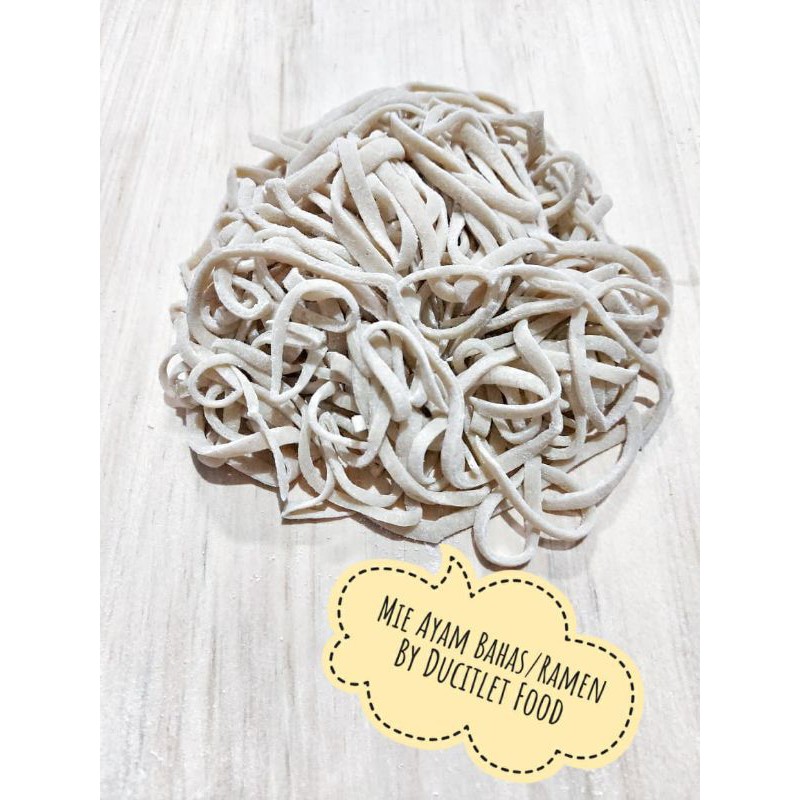 

Bahan Bakmi Mie Telur Ayam Basah Kiloan-Noodle Ramen Mentah Halus,Karet,keriting,Lurus