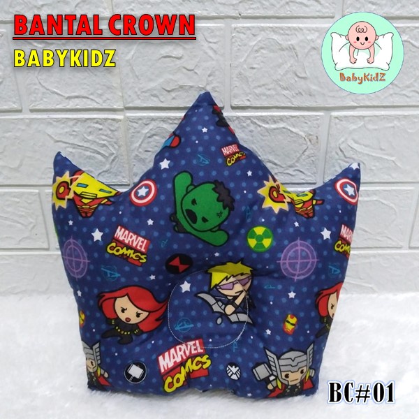 Bantal Bayi Anti Peyang Mahkota Crown Motif Karakter