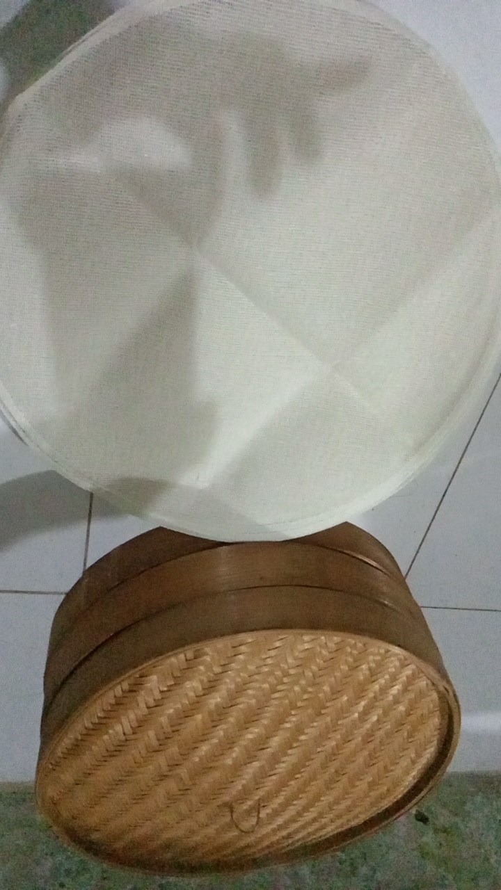 Streamer Klakat Bambu Dimsum 35cm | Kukusan Bambu - 2 Wadah + 1 Tutup