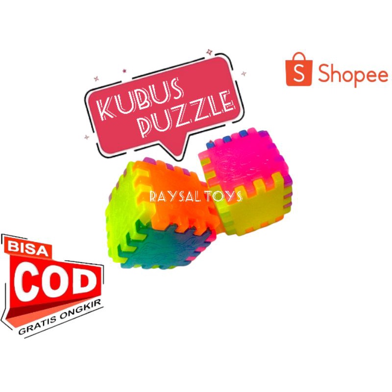 Mainan kubus puzzle /kotak kubus 3D isi 20