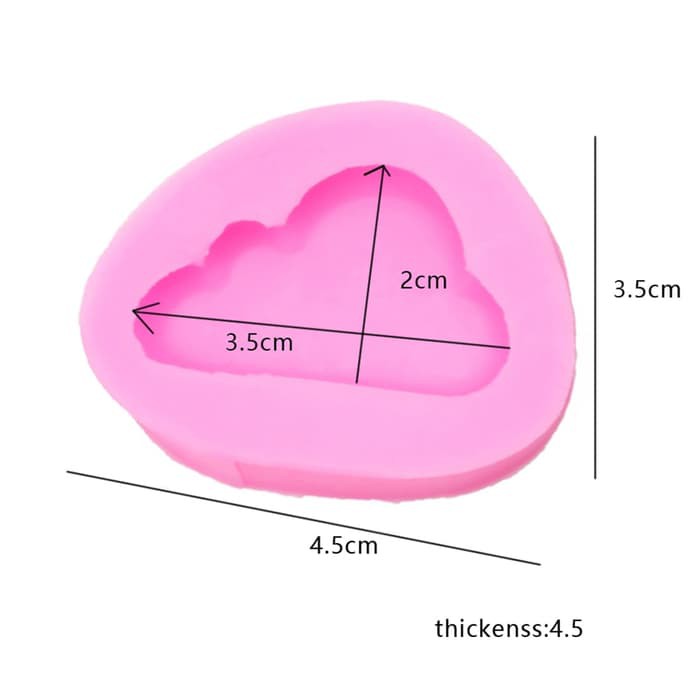 3D Silicon Mold Fondant Cake Decoration - Cloud Shape
