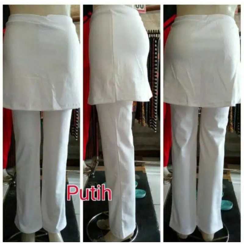 Celana Senam Rok PUTIH
