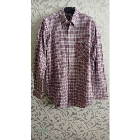 Kemeja Flannel Polo Preloved