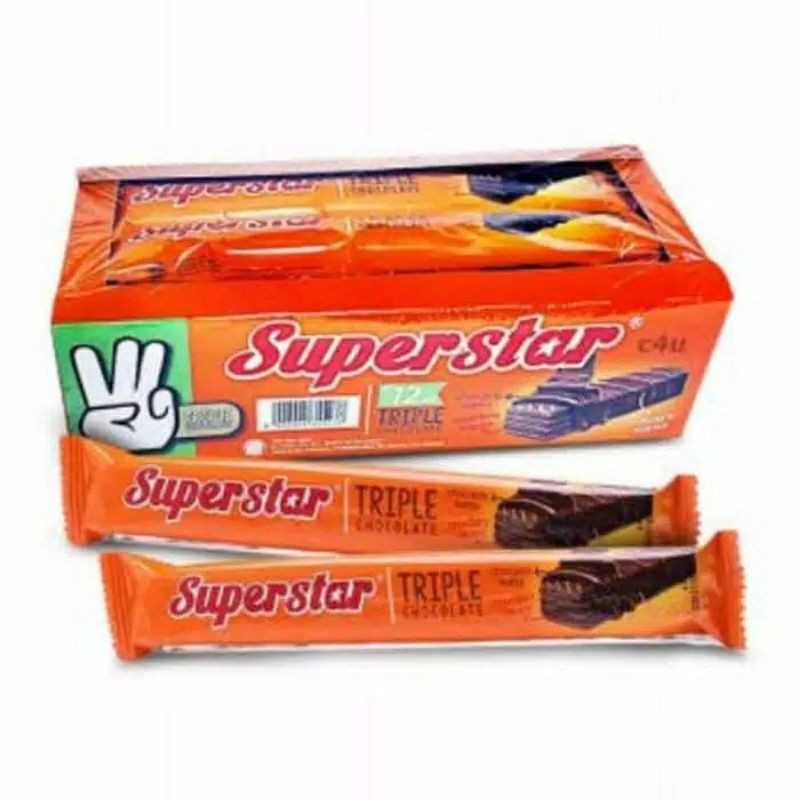 

Wafer SUPERSTAR triple chocolate 12pcs