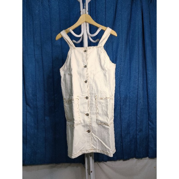 Preloved Overal Jeans Broken White premium