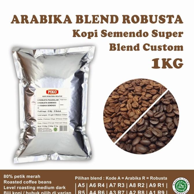 

[ COD ] KOPI BIJI BUBUK ARABIKA BLEND ROBUSTA 1KG SUPER NEW Kode 373