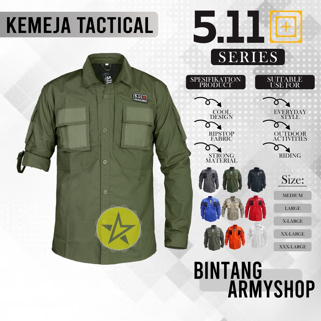 Kemeja Tactical Lapangan pdl 511 | kemeja pria | kemeja pdl tangan panjang | kemeja tactikal | kemeja outdoor | kemeja lapangan