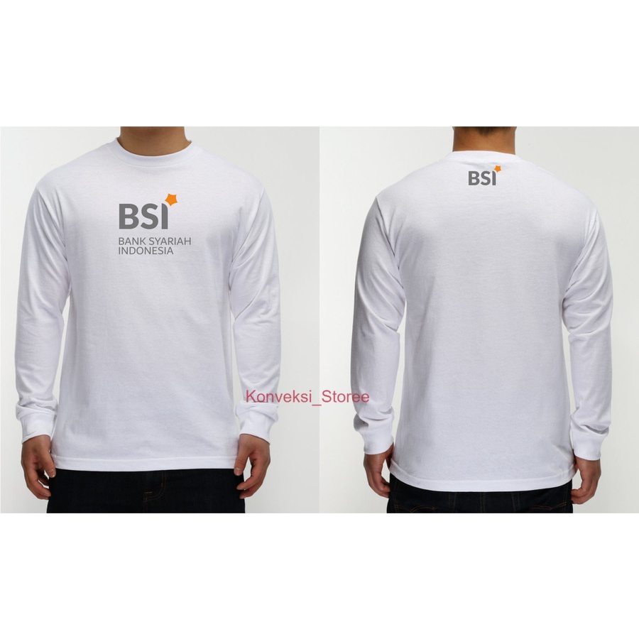 kaos lengan panjang bank syariah indonesia  / baju bsi pria dan wanita