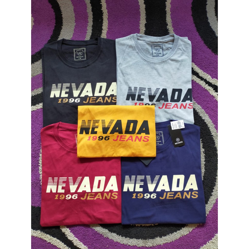 (COD) KAOS DISTRO NEVADA PRIA&WANITA ~ T-SHIRT MURAH PENDEK ~ NEVADA LENGAN PENDEK