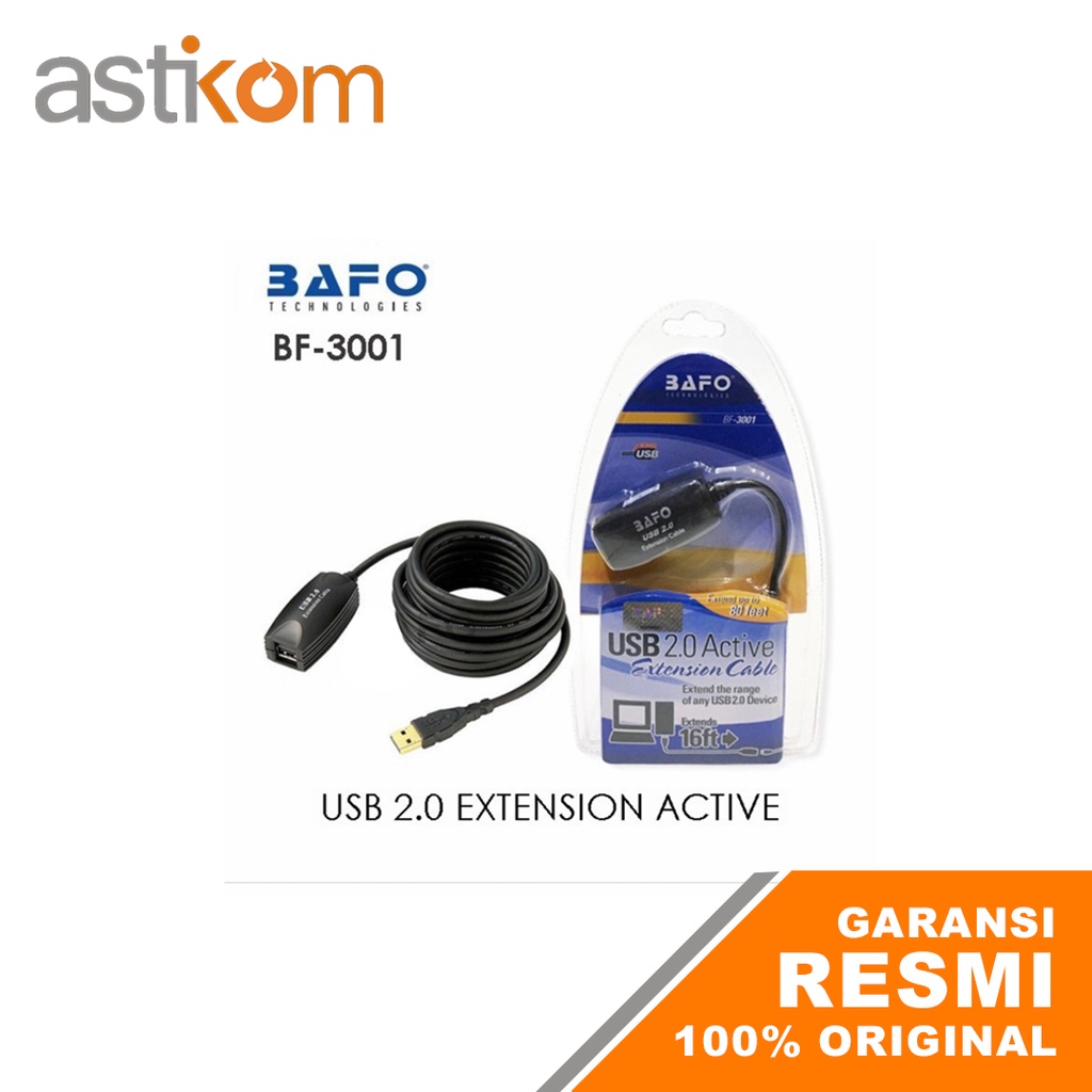 Kabel BAFO USB 2.0 Active USB Extension BAFO 5M BF-3001