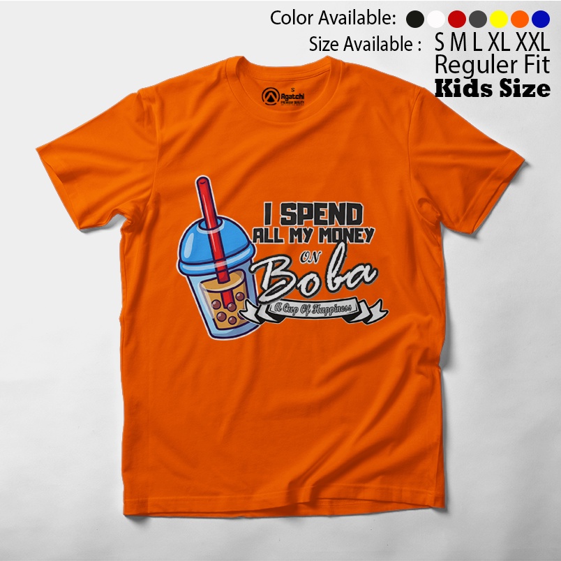 Baju Anak / Kaos Atasan Anak Viral Boba Lover