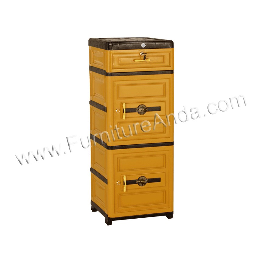 Lemari Plastik Napolly  -  Nacase 3 pintu ( NEA 144 AK1)
