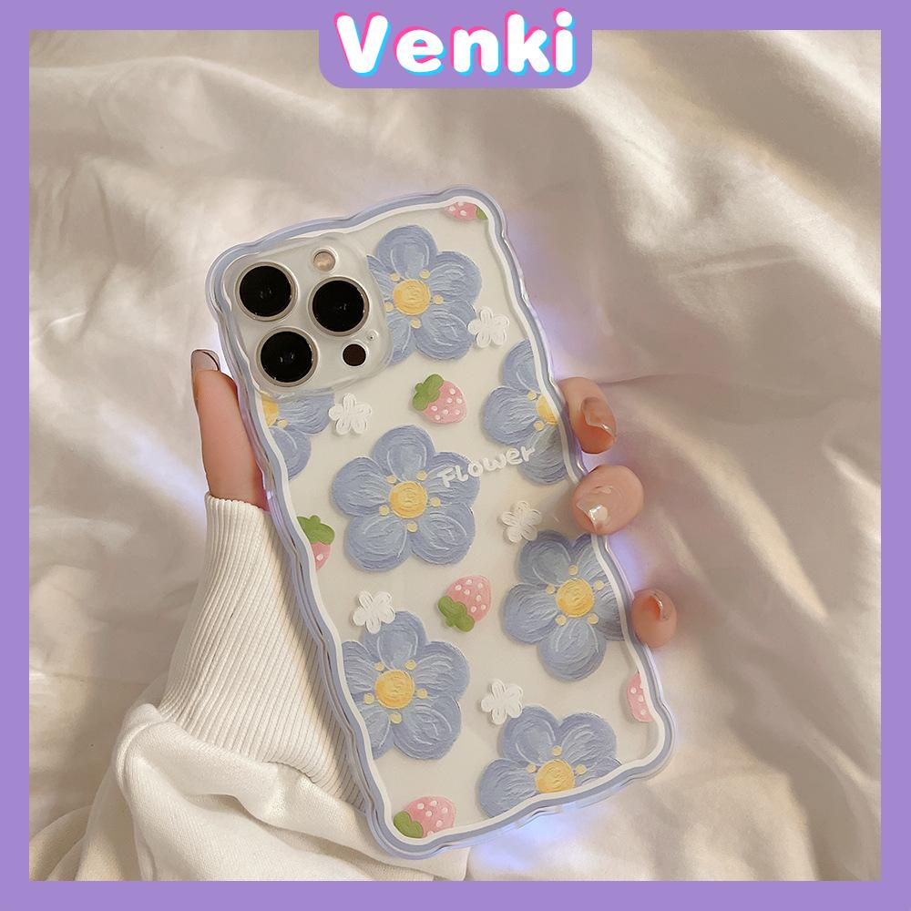 iPhone Case Silicone Soft Case Clear Case Wave Non-Slip Shockproof Camera Full Coverage Protection Oil Painting Flower For iPhone 13 Pro Max iPhone 12 Pro Max iPhone 11 iPhone7Plus