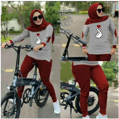 SETELAN BAJU OLAHRAGA WANITA / SET SARI / SETELAN BABYTERRY / STELAN JUMBO terbaru kekinian 2020