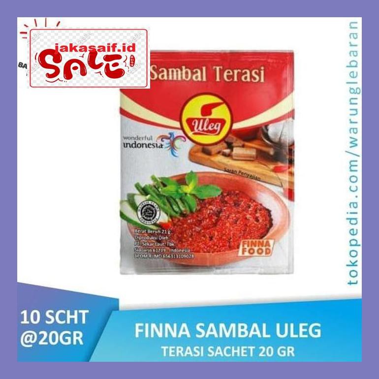

504Sbu Pack Finna Sambal Uleg Terasi Sachet (10 X 21Gr) Bud0Mb