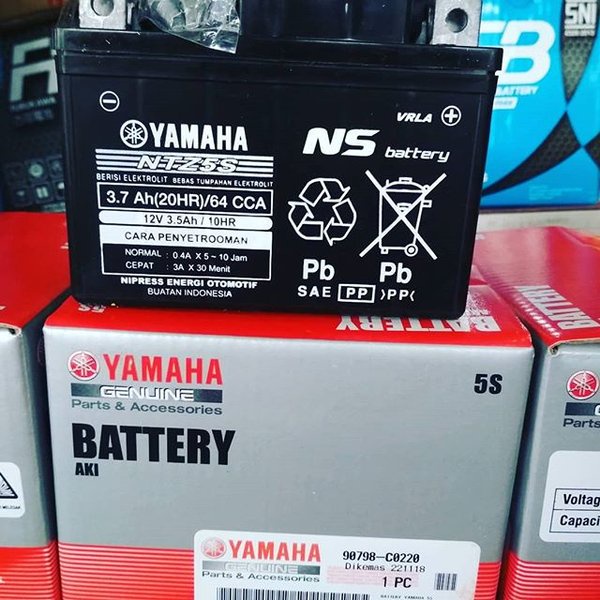 aki mio j mio m3 vixion z1 asli original yamaha ori NS YTZ 5S /4V