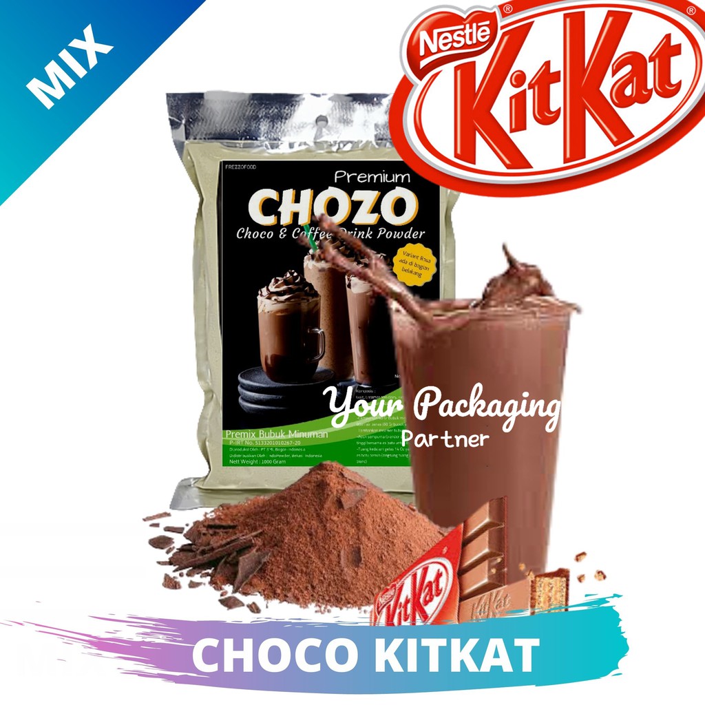 

Bubuk Minuman Coklat rasa Kitkat 1 Kg / Bubuk Minuman Coklat Kit Kat Chozo