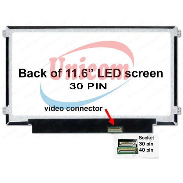 Layar LCD LED 11.6" 30PIN 40PIN