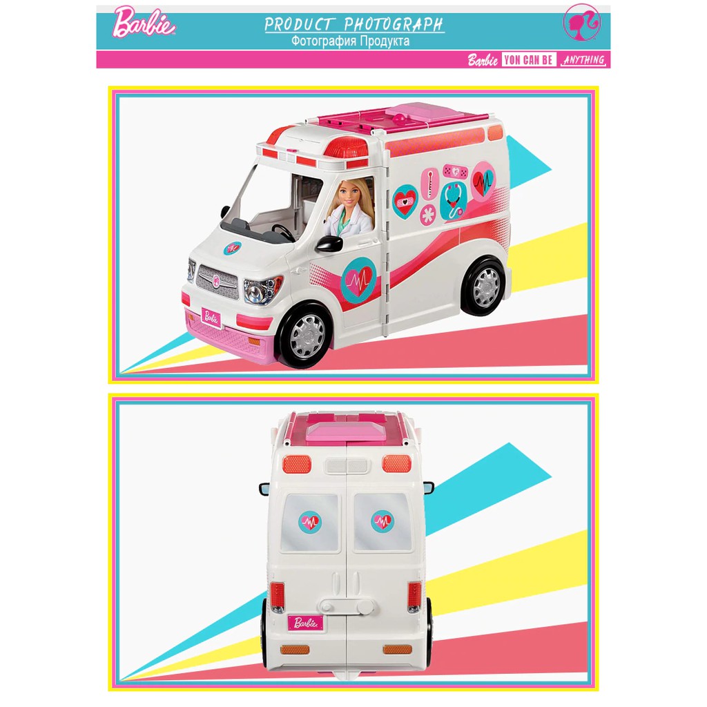 barbie ambulance stickers