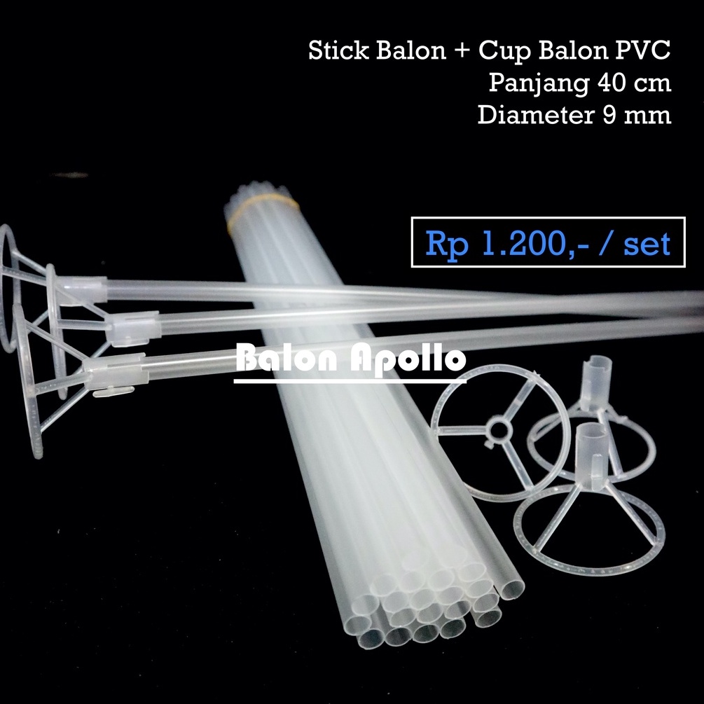 Stick Balon + Cup Balon PVC (10 PCS)