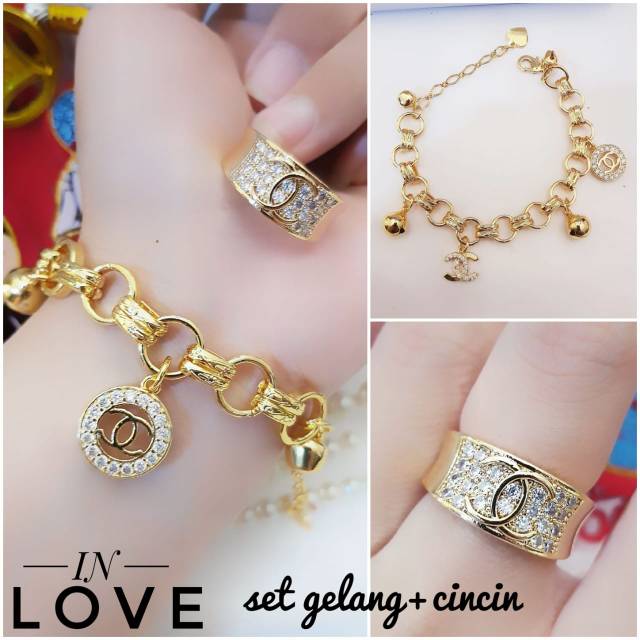 Xuping set perhiasan lapis emas 24k 2112g