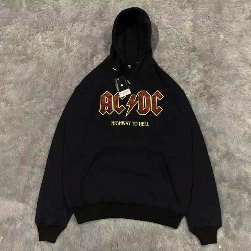SWEATER HOODIE PULL&BEAR ACDC FULL TAG AND LABEL