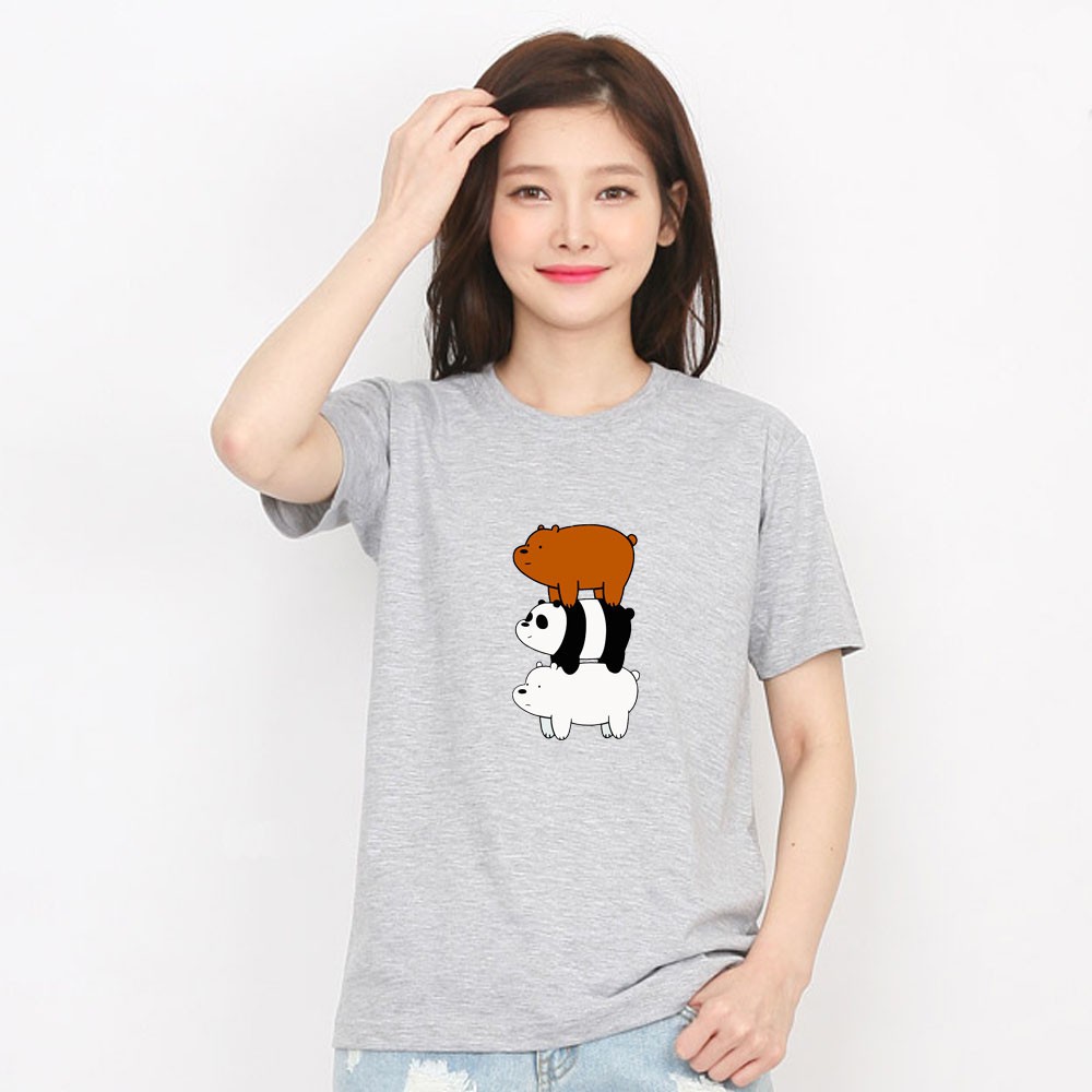 Kaos Desain We Bare Bears Import T Shirt Dewasa Unisex 