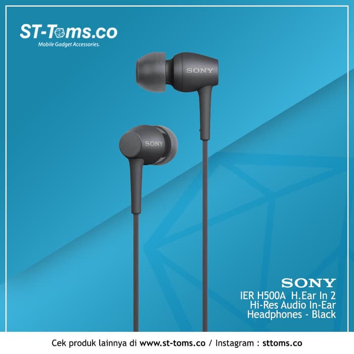 SONY H. Ear in 2 Hi-Res Audio In-Ear Headphones IER-H500A  Black Best seller