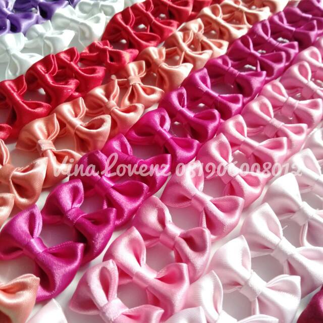 

Bow pita souvenir (tanpa peniti) 144pcs