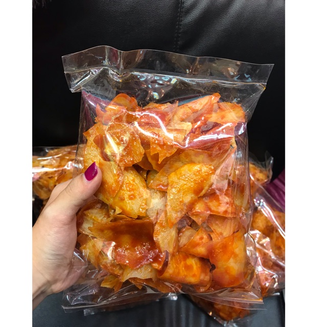 

Keripik Singkong Balado Pedas Cassava Chips Cemilan Enak Gurih Emping