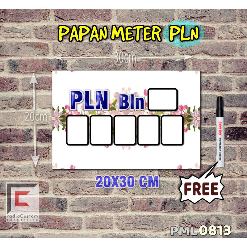 

RadjaCustom Papan Meter Listrik PLN PAM motif Unik - Flower 13