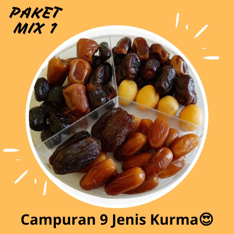 

PAKET KURMA CAMPUR HAMPERS MURAH 150 RIBUAN Medjool Ruthob Tunisia Bam Khalas Sukari Ajwa