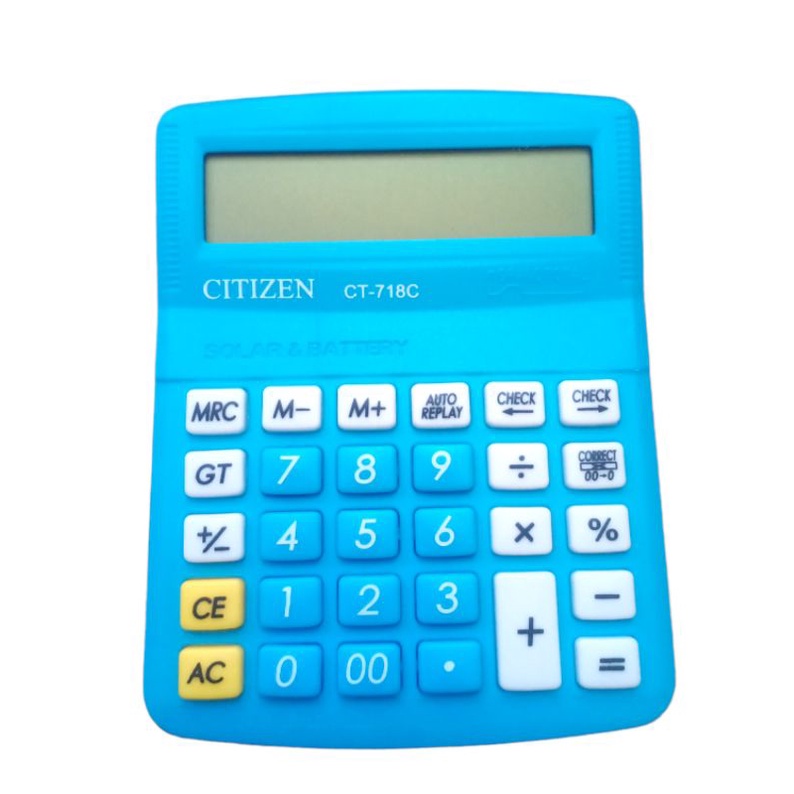 Kalkulator Citizen CT-718C Warna 12 Digit Calculator Colour