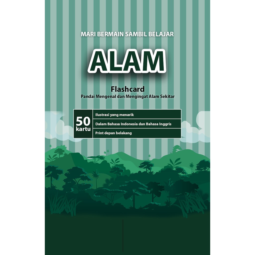 [1KG=10PCS] Konsep Flashcard Alam / Flash Card / Mainan Edukasi Kartu Pintar Anak Terlengkap