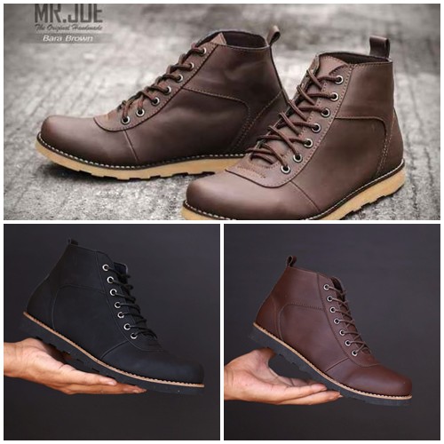 Sepatu Boots Pria Mr Joe Brodo Bikers Kulit Sepatu Boot Cowboy Bikers Original Handmade