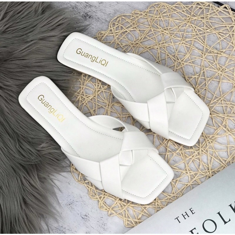 sendalflat C668 sepatu sendal wanita import realpict