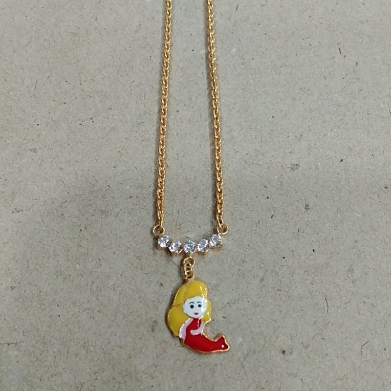 kalung nori anak gambar putri duyung 3 gram emas muda