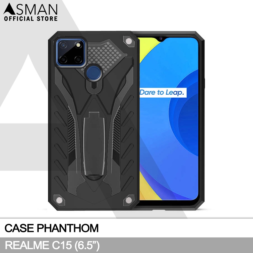 Hardcase Phantom Realme C15 | Transformer Kick Stand