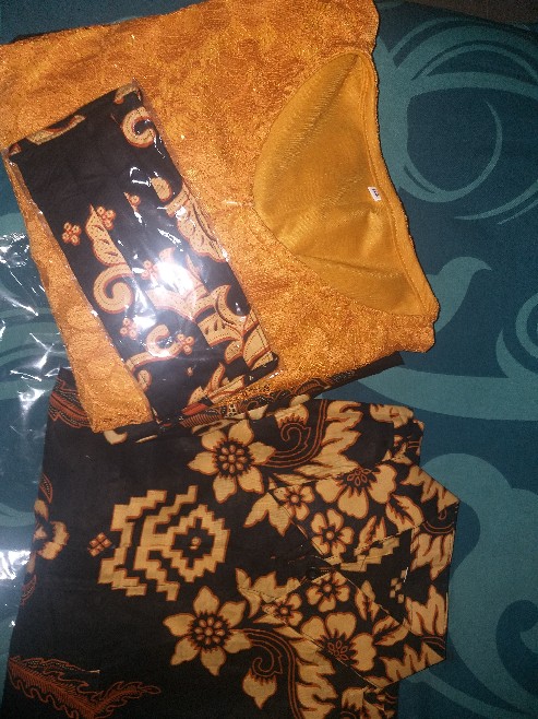 Gamis Brokat Kondangan Batik Remaja Tersedia Ukuran S-jumbo Bisa Couple/pisah