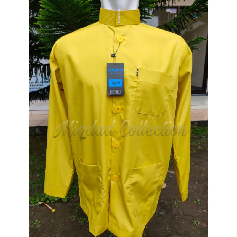 Termurah Baju Koko Ammu Collection Original Model Haibah/Ammu Kuning Lemon/Koko Habaib / Ammu Dewasa