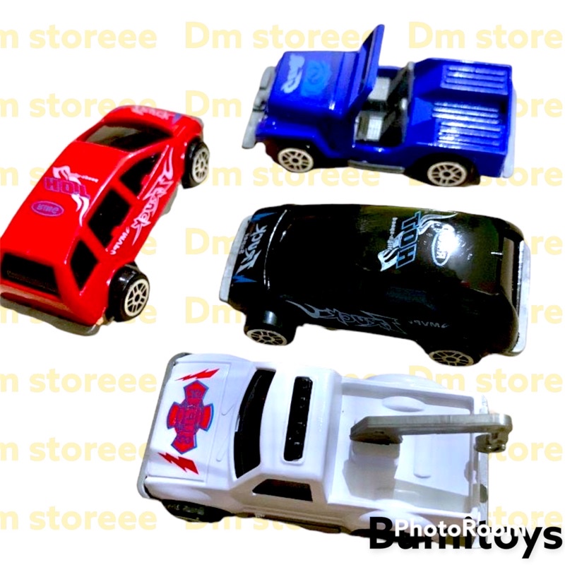 mobil set 4pcs / mobil mobilan miniatur simulator / mobil simulation / hotwheel kw - mainan anak murah