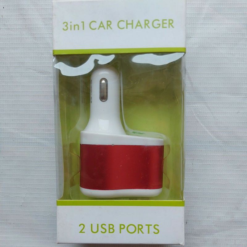 CHARGER HP MOBIL TANPA KABEL DUAL USB + LIGHTER