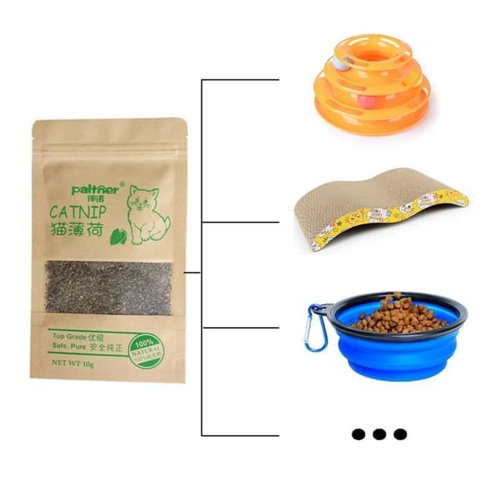 Catnip Catmint Serbuk Natural Organic Premium Quality 10g Murah Kucing 10 gram Cat Nip Mint Kitten