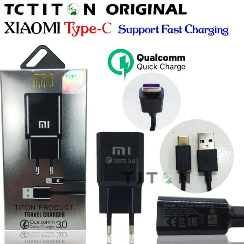CHARGER XIAOMI TYPE C 3.A TITON PRODUCT FIRST CHARGING