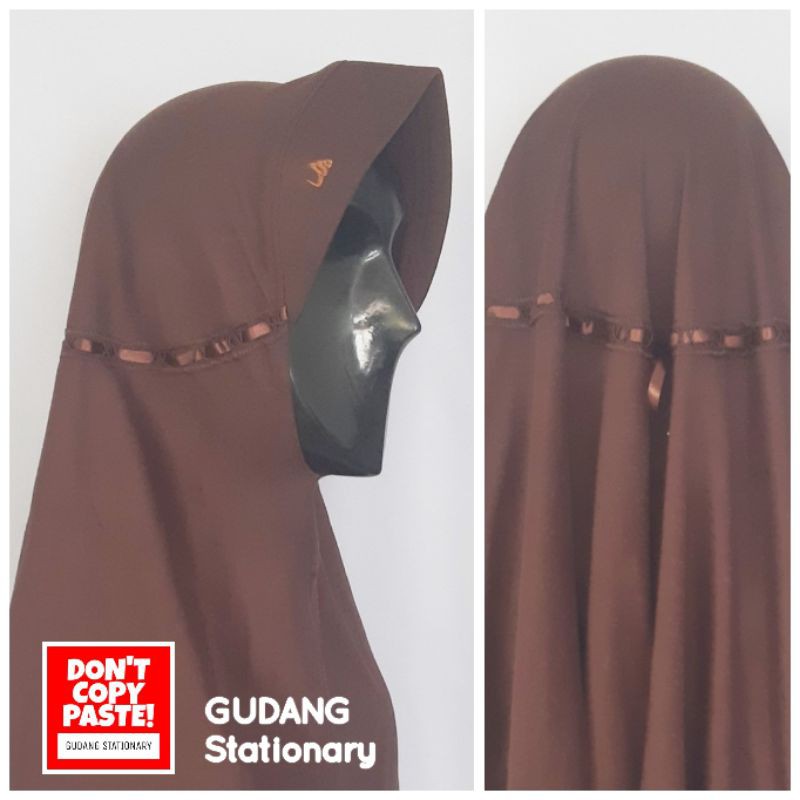 Kerudung Instan Bergo Anak Cokelat