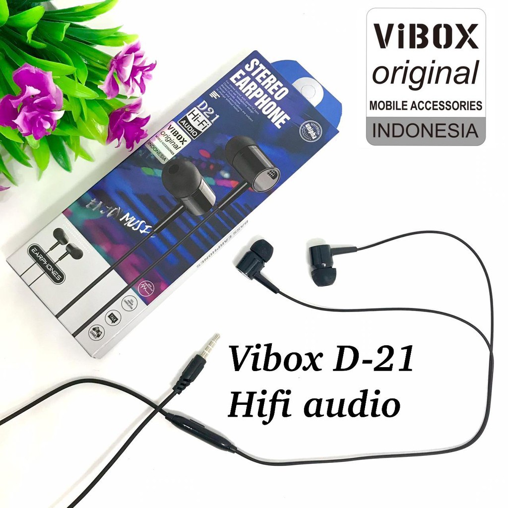 HANDSFREE VIBOX D 21 ORIGINAL EARPHONE HIFI AUDIO