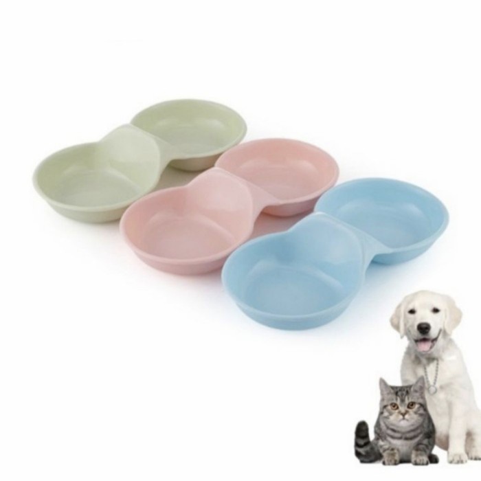 GROSIR 2 IN1 Tempat Makan Minum Kucing Anjing Peliharaan 23,5x11,5x2,5